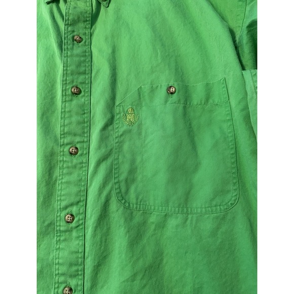 Salty Dog Long Sleeve Kelly Green Button Down Oxford Shirt Classic Fit Preppy M - Picture 3 of 10